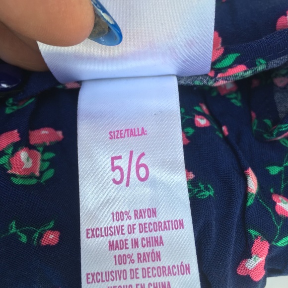 LASTCHANCE Girl jumpsuit Overall flowers size 5/6 - Picture 5 of 8